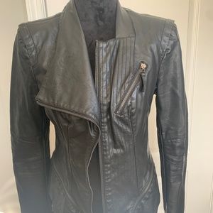 Black faux leather jacket